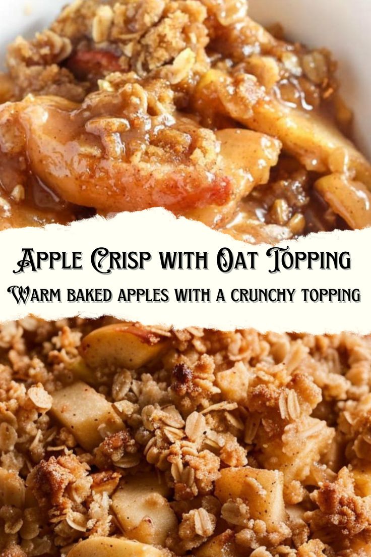 Apple Crisp with Oatmeal Topping